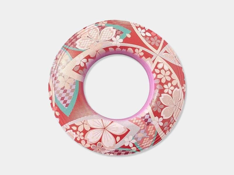 弦巻き ビニール 12cm径｜柄:和柄1